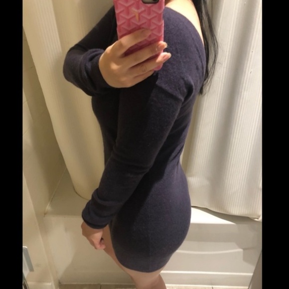 Aritzia Babaton Knit sweater dress Wool Cashmere Minimalist Charcoal Gray XS - Picture 10 of 11